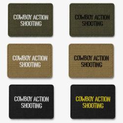 Patch velcro Cowboy Action Shooting - &Eacute;cusson tir sportif tiss&eacute; 10x7 cm
