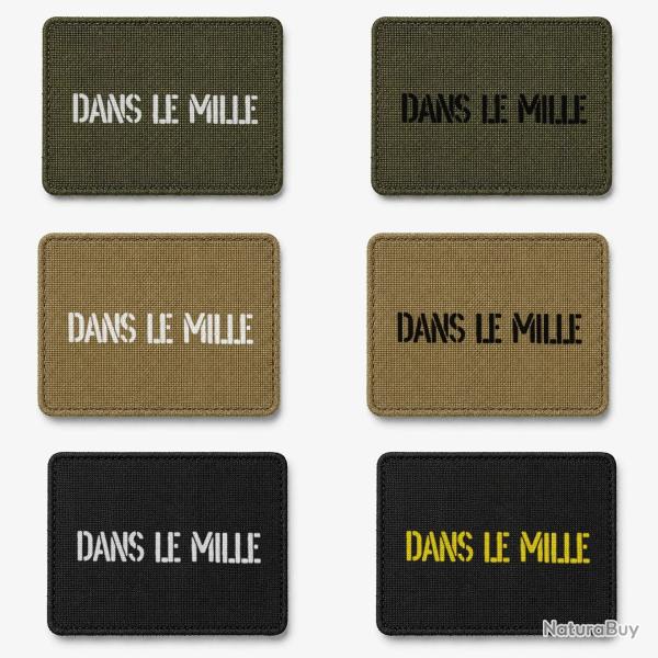 Patch velcro Dans le Mille - �cusson tir sportif tiss� 10x7 cm
