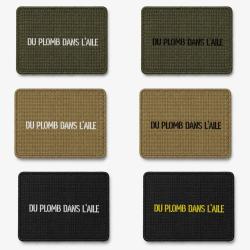 Patch velcro Du Plomb dans l'aile - &Eacute;cusson tir sportif tiss&eacute; 10x7 cm