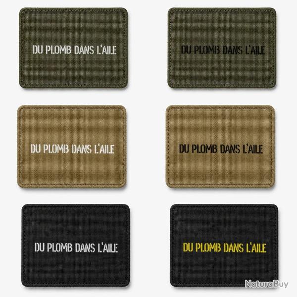 Patch velcro Du Plomb dans l'aile - �cusson tir sportif tiss� 10x7 cm