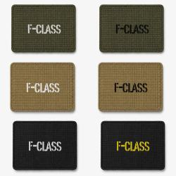 Patch velcro F-Class - &Eacute;cusson tir sportif tiss&eacute; 10x7 cm