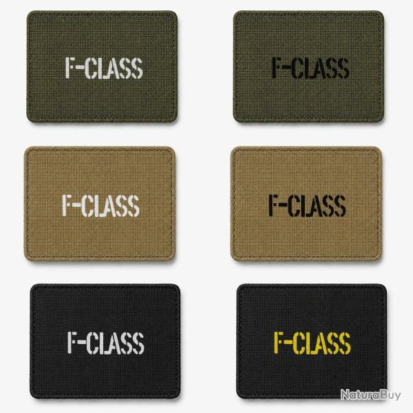 Patch velcro F-Class - �cusson tir sportif tiss� 10x7 cm