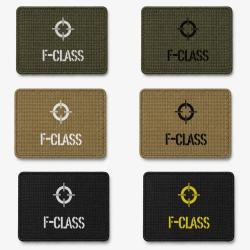 Patch velcro F-Class Cible - &Eacute;cusson tir sportif tiss&eacute; 10x7 cm