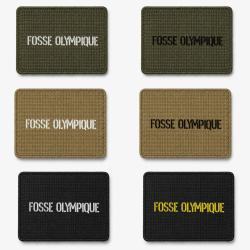 Patch velcro Fosse Olympique - &Eacute;cusson tir sportif tiss&eacute; 10x7 cm