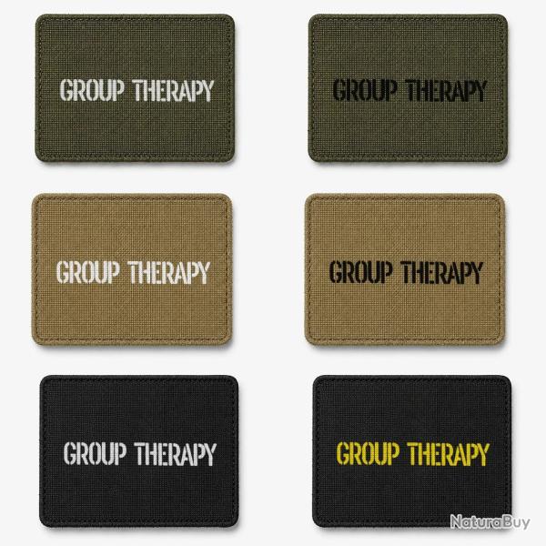 Patch velcro Group Therapy - �cusson tir sportif tiss� 10x7 cm