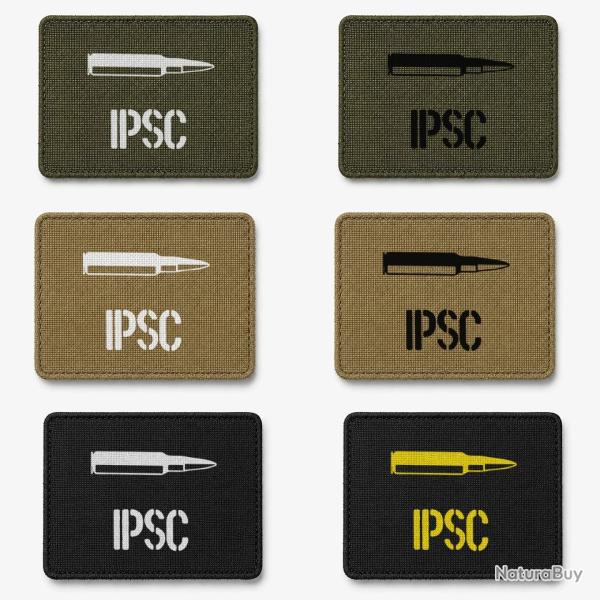 Patch velcro IPSC - �cusson tir sportif tiss� 10x7 cm