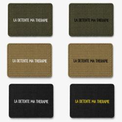 Patch velcro La D&eacute;tente, Ma Th&eacute;rapie - &Eacute;cusson tir sportif tiss&eacute; 10x7 cm