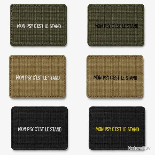 Patch velcro Mon Psy c'est le Stand - �cusson tir sportif tiss� 10x7 cm