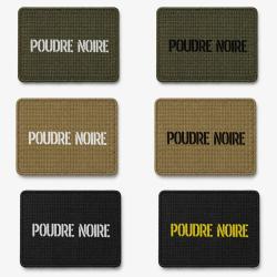 Patch velcro Poudre Noire - &Eacute;cusson tir sportif tiss&eacute; 10x7 cm