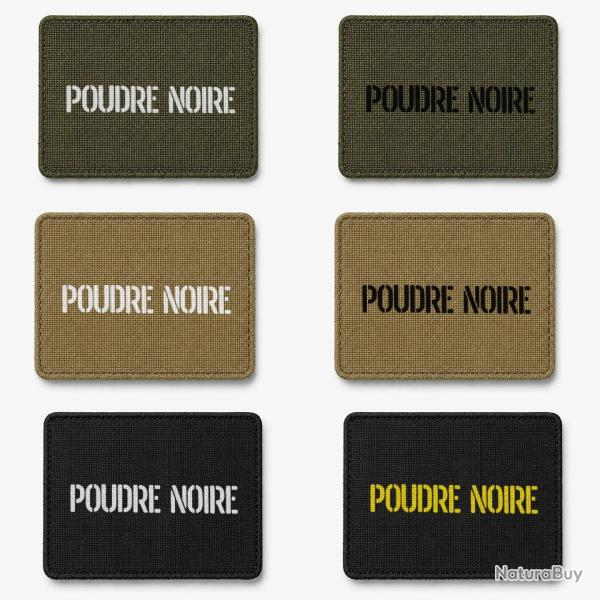 Patch velcro Poudre Noire - �cusson tir sportif tiss� 10x7 cm