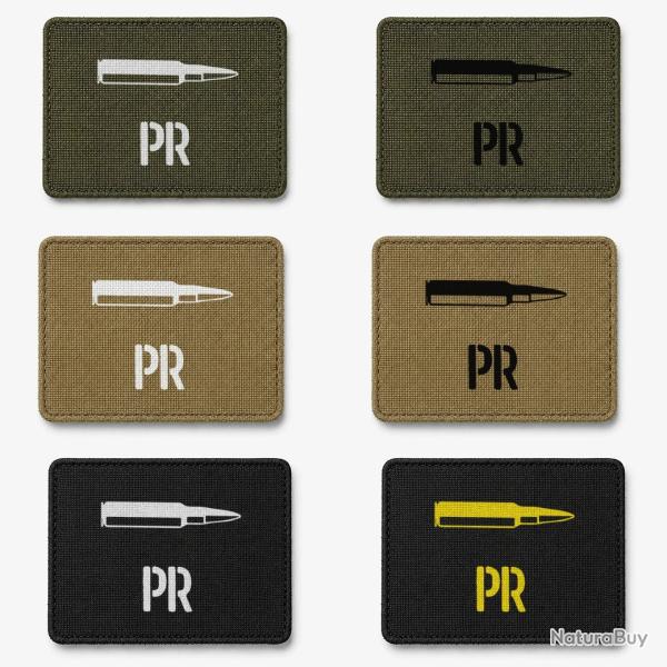 Patch velcro PR - �cusson tir sportif tiss� 10x7 cm