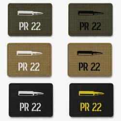 Patch velcro PR 22 - &Eacute;cusson tir sportif tiss&eacute; 10x7 cm