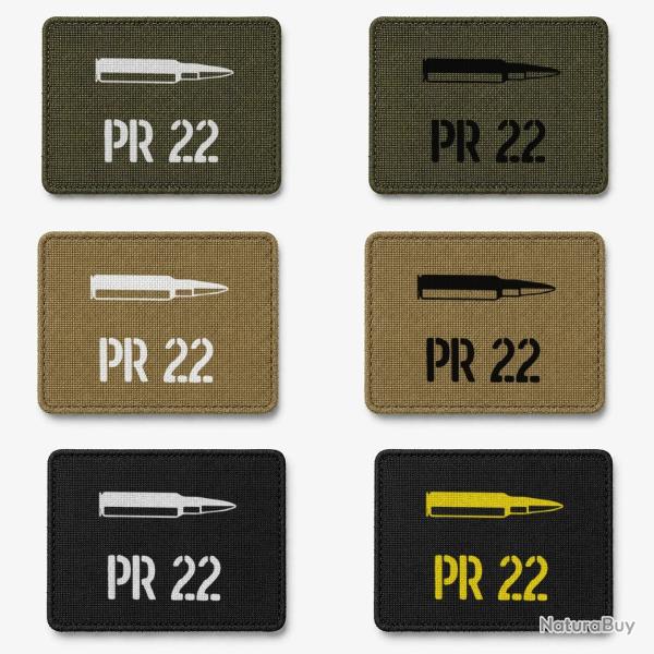 Patch velcro PR 22 - �cusson tir sportif tiss� 10x7 cm