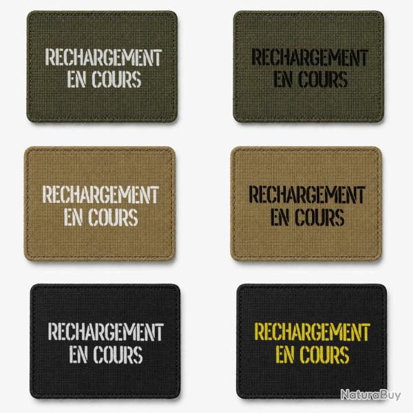 Patch velcro Rechargement en cours - �cusson tir sportif tiss� 10x7 cm