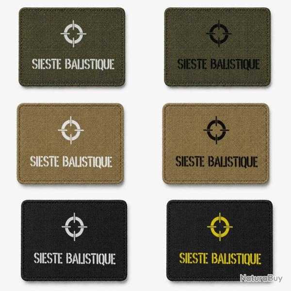 Patch velcro SIESTE BALISTIQUE EN COURS - �cusson tir sportif tiss� 10x7 cm