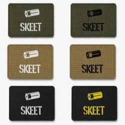 Patch velcro Skeet - &Eacute;cusson tir sportif tiss&eacute; 10x7 cm