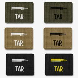 Patch velcro TAR - &Eacute;cusson tir sportif tiss&eacute; 10x7 cm