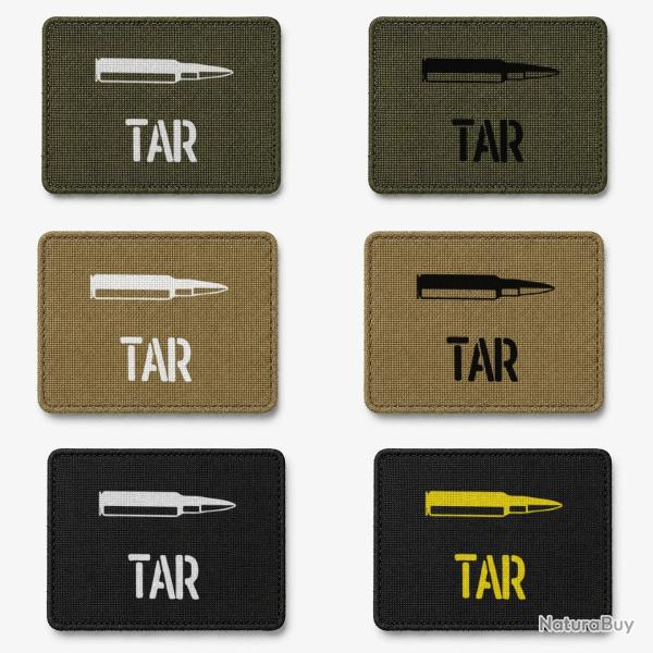 Patch velcro TAR - �cusson tir sportif tiss� 10x7 cm