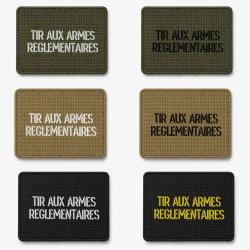 Patch velcro Tir aux armes r&eacute;glementaires - &Eacute;cusson tir sportif tiss&eacute; 10x7 cm