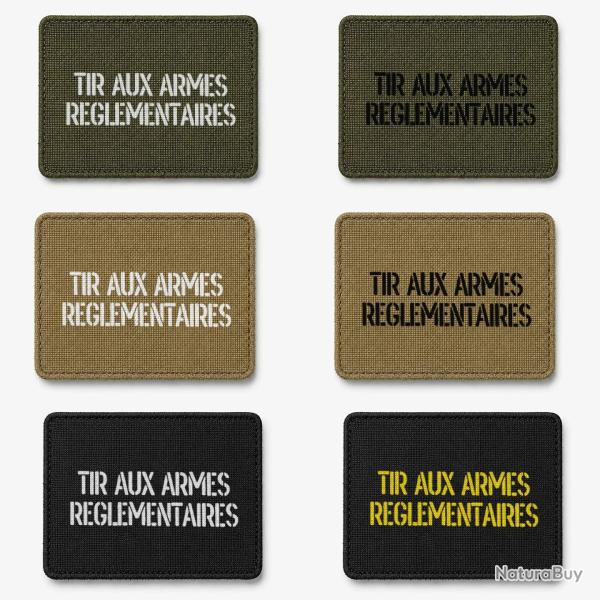Patch velcro Tir aux armes r�glementaires - �cusson tir sportif tiss� 10x7 cm