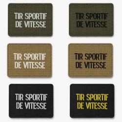 Patch velcro Tir Sportif de Vitesse - &Eacute;cusson tir sportif tiss&eacute; 10x7 cm