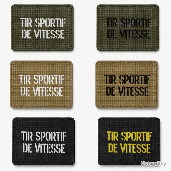 Patch velcro Tir Sportif de Vitesse - �cusson tir sportif tiss� 10x7 cm