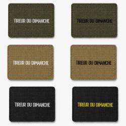 Patch velcro Tireur du Dimanche - &Eacute;cusson tir sportif tiss&eacute; 10x7 cm
