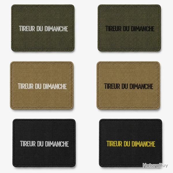 Patch velcro Tireur du Dimanche - �cusson tir sportif tiss� 10x7 cm