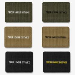 Patch velcro Tireur Longue Distance - &Eacute;cusson tir sportif tiss&eacute; 10x7 cm
