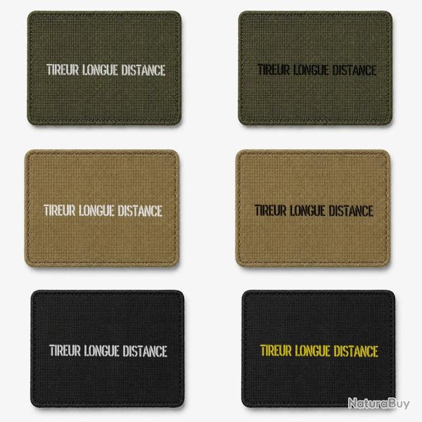 Patch velcro Tireur Longue Distance - �cusson tir sportif tiss� 10x7 cm