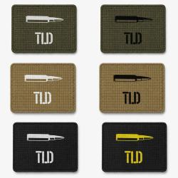Patch velcro TLD - &Eacute;cusson tir sportif tiss&eacute; 10x7 cm