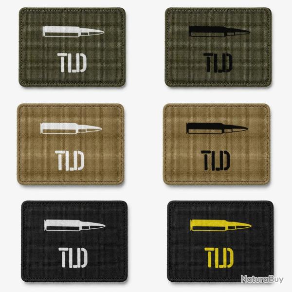 Patch velcro TLD - �cusson tir sportif tiss� 10x7 cm