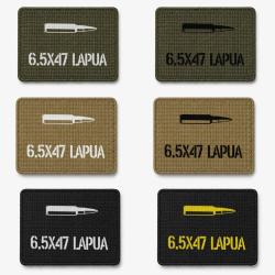 Patch velcro 6.5x47 Lapua - &Eacute;cusson tir sportif tiss&eacute; 10x7 cm
