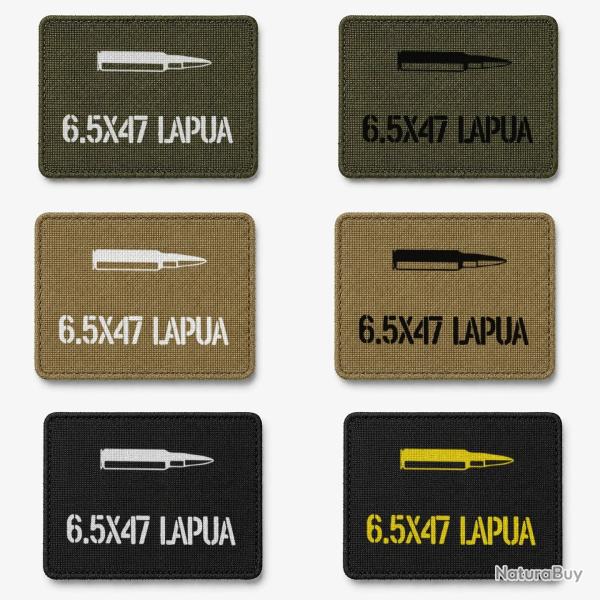Patch velcro 6.5x47 Lapua - �cusson tir sportif tiss� 10x7 cm