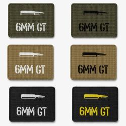 Patch velcro 6mm GT - &Eacute;cusson tir sportif tiss&eacute; 10x7 cm
