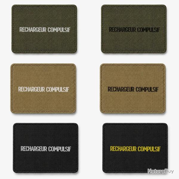 Patch velcro Rechargeur Compulsif - �cusson tir sportif tiss� 10x7 cm