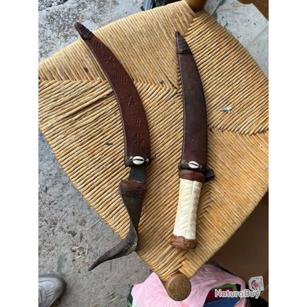2 anciens couteaux Africains