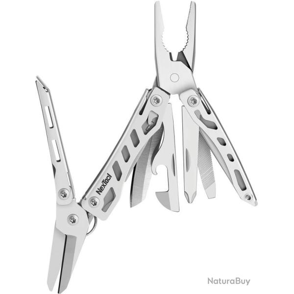 Pince Multifonction Nextool Mini Flagship Lame Acier 30Cr13 Manche Argent NTL20178