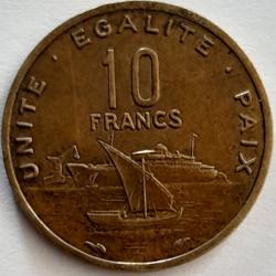 Pi&egrave;ce de Monnaie Djibouti 10 Francs 1983
