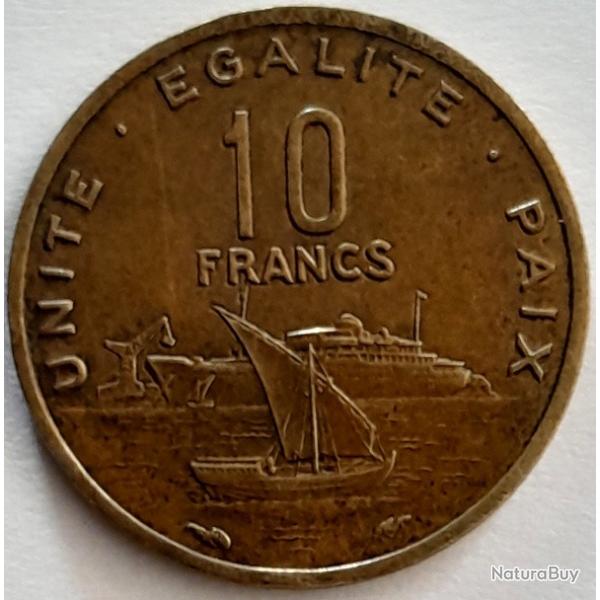 Pi�ce de Monnaie Djibouti 10 Francs 1983