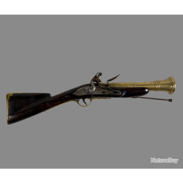 Fort Tromblon de marine Espagnol a silex en bronze XIXeme siecle