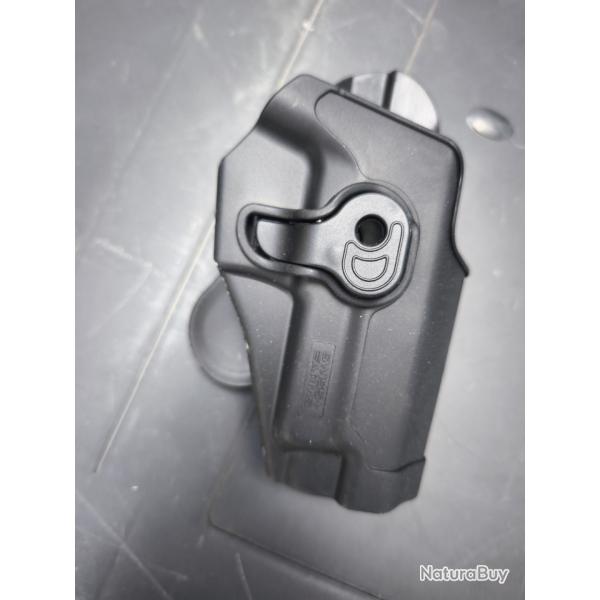 Holster de ceinture droitier noir en polymer