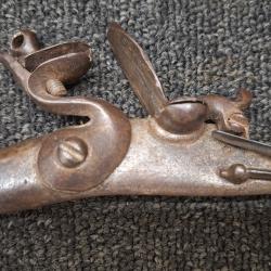 Platine pistolet &agrave; silex Beckers A Mastrich