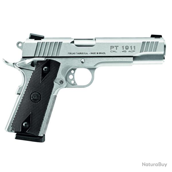 PISTOLET PT1911 MATTE STAINLESS STEEL 45ACP - TAURUS
