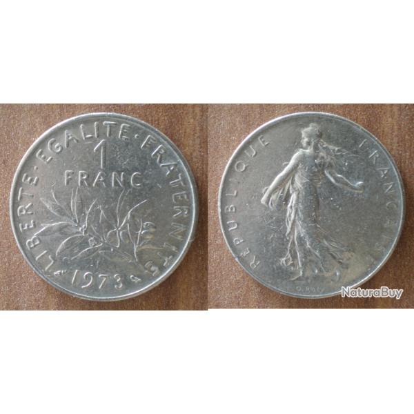 France 1 Franc 1973 Piece Semeuse Nickel Francs