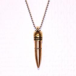 WW2 Pendentif Balle Seconde Guerre Mondiale Neutralis&eacute;e 30 06 Tra&ccedil;ante Collier en Billes Acier