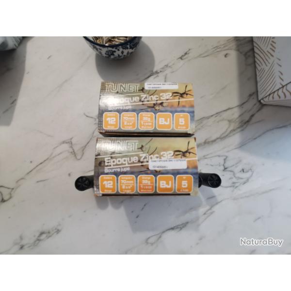 Cartouches 12/70 TUNET Epoque Zinc 32 BJ Pb No 5 32g