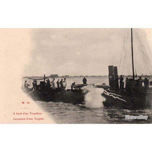 Carte Postale Ancienne - Lancement d'une Torpille- N�8650