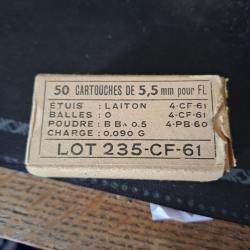 Boite vide de cartouches cal 5.5 mm