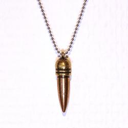 WW2 Pendentif Balle Seconde Guerre Mondiale Neutralis&eacute;e 30 06 Perforante Collier en Billes Acier